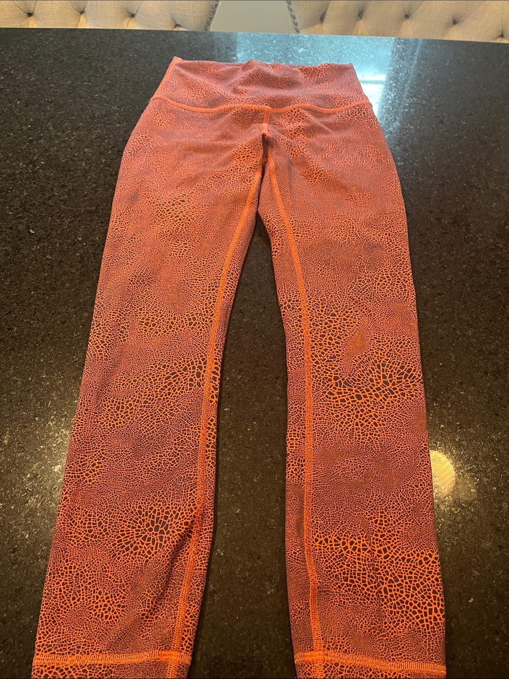 lululemon athletica Orange and Blue Patterned Leggings